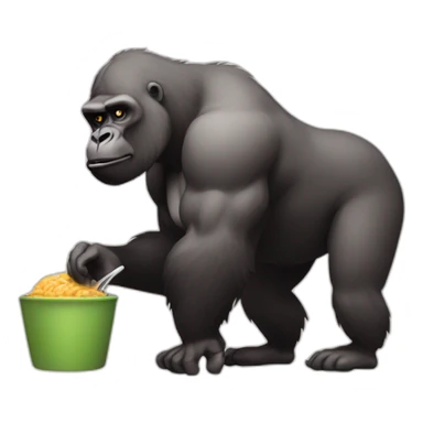 Buff Gorilla feeding a Llama sticker