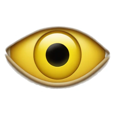 yellow emoji face with cyclops eye sticker