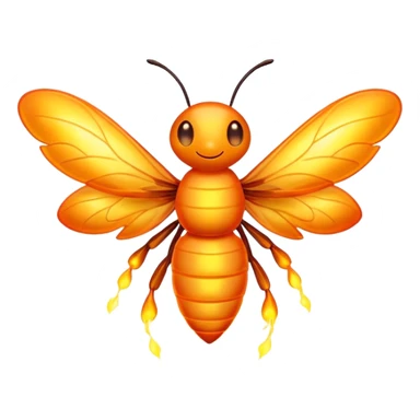 Firefly with wings made out of fire sticker