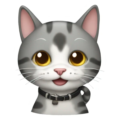 Cat with fish sticker