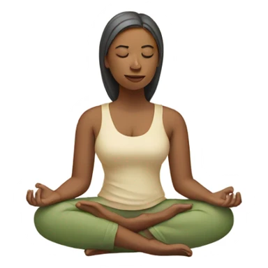 meditating woman sticker