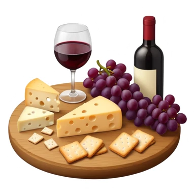 Cheese board and wine  sticker