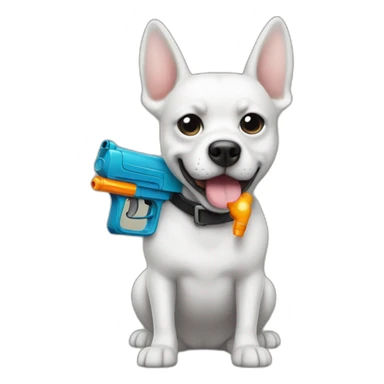 bad dog with an watergun faced on me sticker