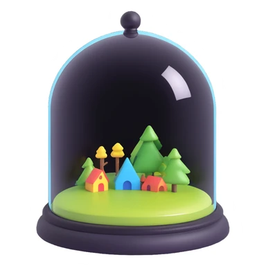 glass dome, transparent with reflections sticker