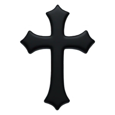 Black goth cross sticker