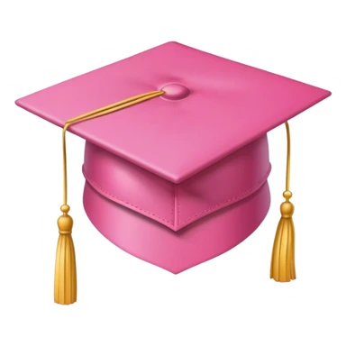 Pink graduation cap sticker