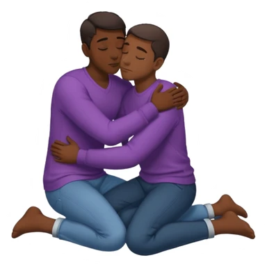 1 adult male dark skin ,1 light skin dark hair adult male, naked, cuddling, kissing, love passionate, full body view, on floor,sexual sticker