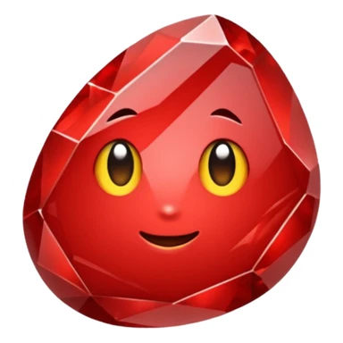 Emoji de una piedra rubí sticker
