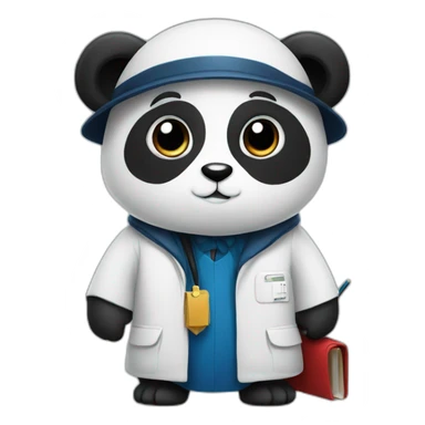 panda with a phd sticker