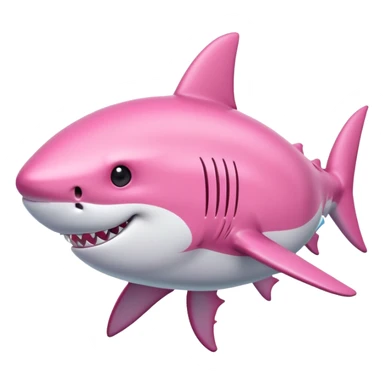 Pink shark with pink bow on its head sticker