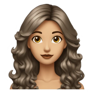 Mujer cabello largo negro ojos color café con delntal trabajando resina epoxica sticker