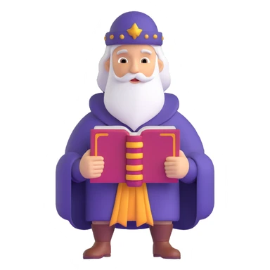 storyteller with magical book sticker