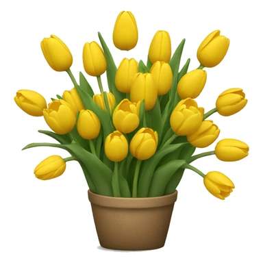 Yellow tulips  sticker