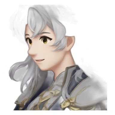 genshin_impact, shenhe, white hair sticker