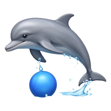 Dolphin jumping with ball sticker