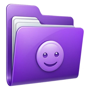 purple download folder sticker
