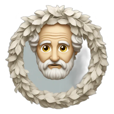 greek philosopher wreath sticker