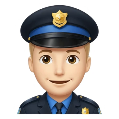 policeman smile in blackcoat sticker