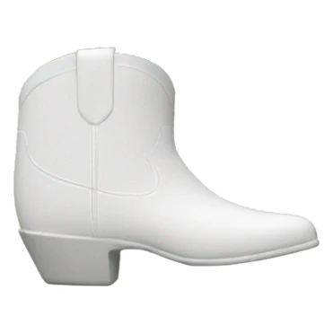 White cowgirl boot vase growing a palm sticker