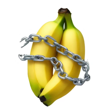 Bananas wrapped in a chain sticker