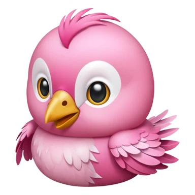 pink bird sticker