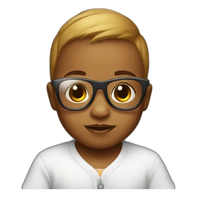 Baby with cooling glass sticker