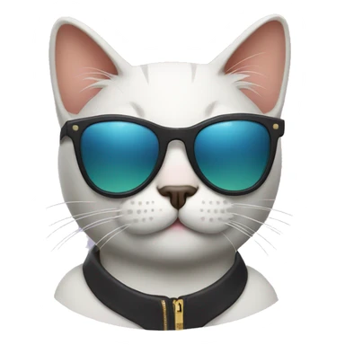 Cat with sunglasses sticker
