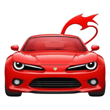 angry red car sticker