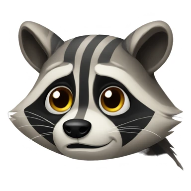 sad raccoon sticker