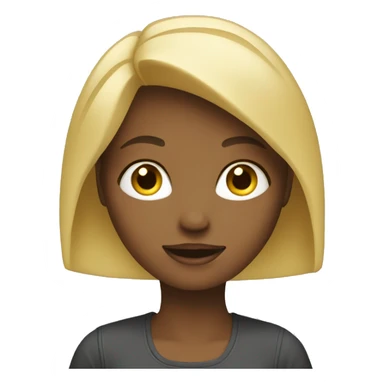 Blond girl working on laptop sticker
