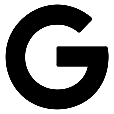 solid black google logo icon sticker
