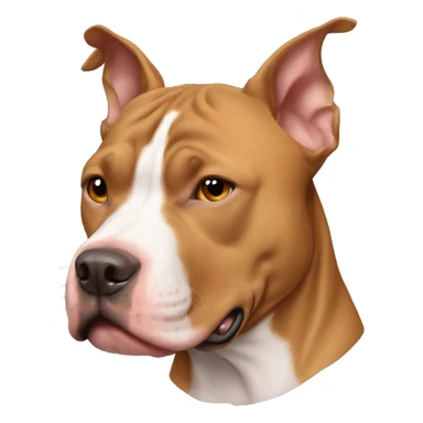 Light brown pitbull with ears cut sticker
