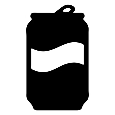 A soda in a metal can sticker