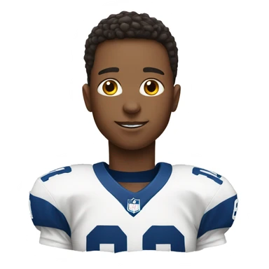 a boy wearing a football jersey sticker