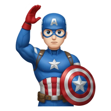 Captain America salute sticker