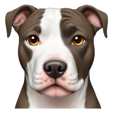 Blue nosed pitbull brown eyes white neck sticker