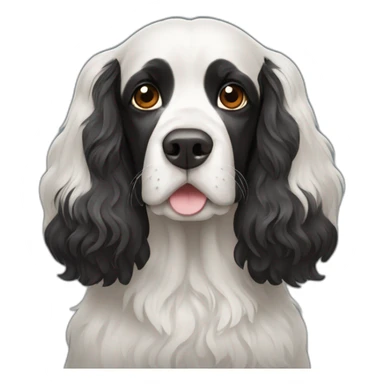 Black Russian spaniel sticker