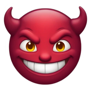 Smiling devil sticker