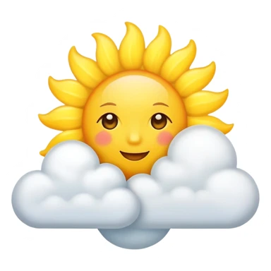 Sun with cloud sticker