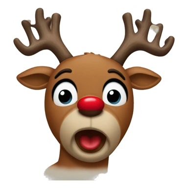 Rudolph the red nose reindeer sticker