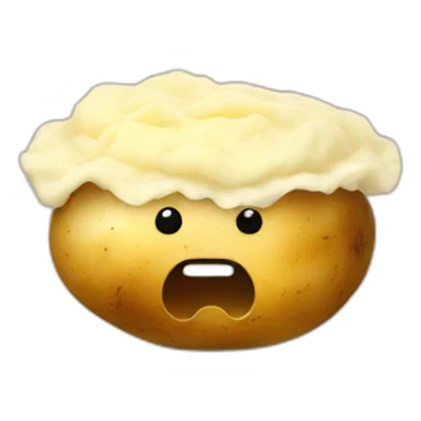 Potato with mashed potato sticker