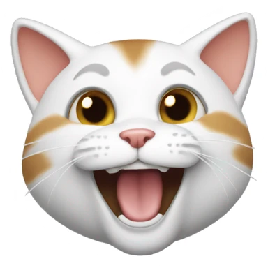 excited cat sticker
