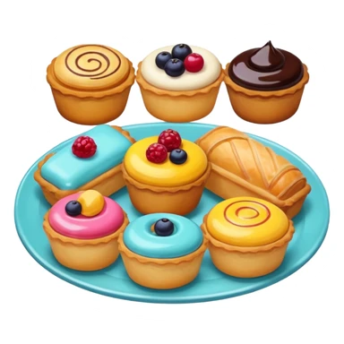 Pastry plate sticker