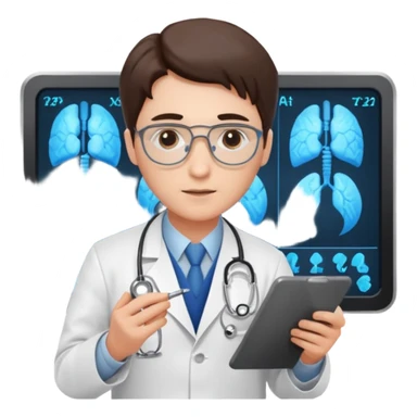 doctor designing an imaging protocol sticker