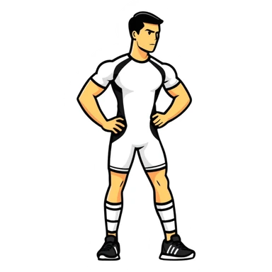 tall athlete standing sticker