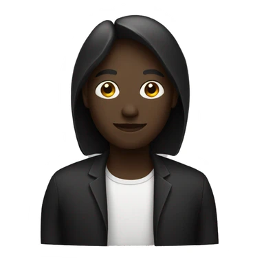 an email but black without any face sticker