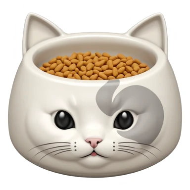 cat food bowl sticker