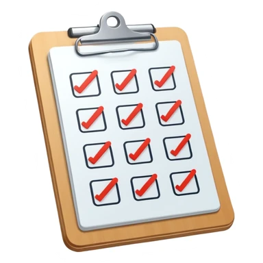 clipboard with multiple check marks being shared sticker