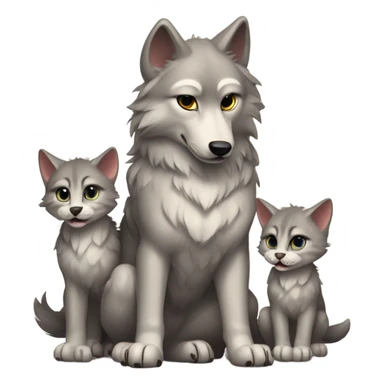 Alpha wolf teaches kittens  sticker