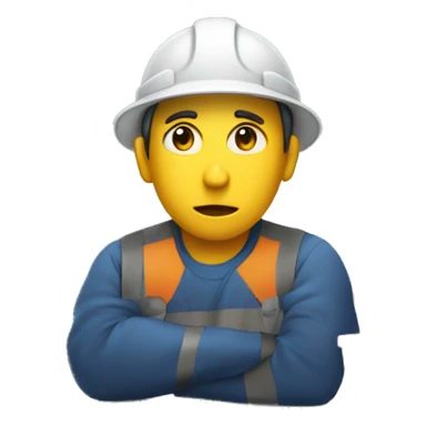 factory worker is tired and dirty sticker